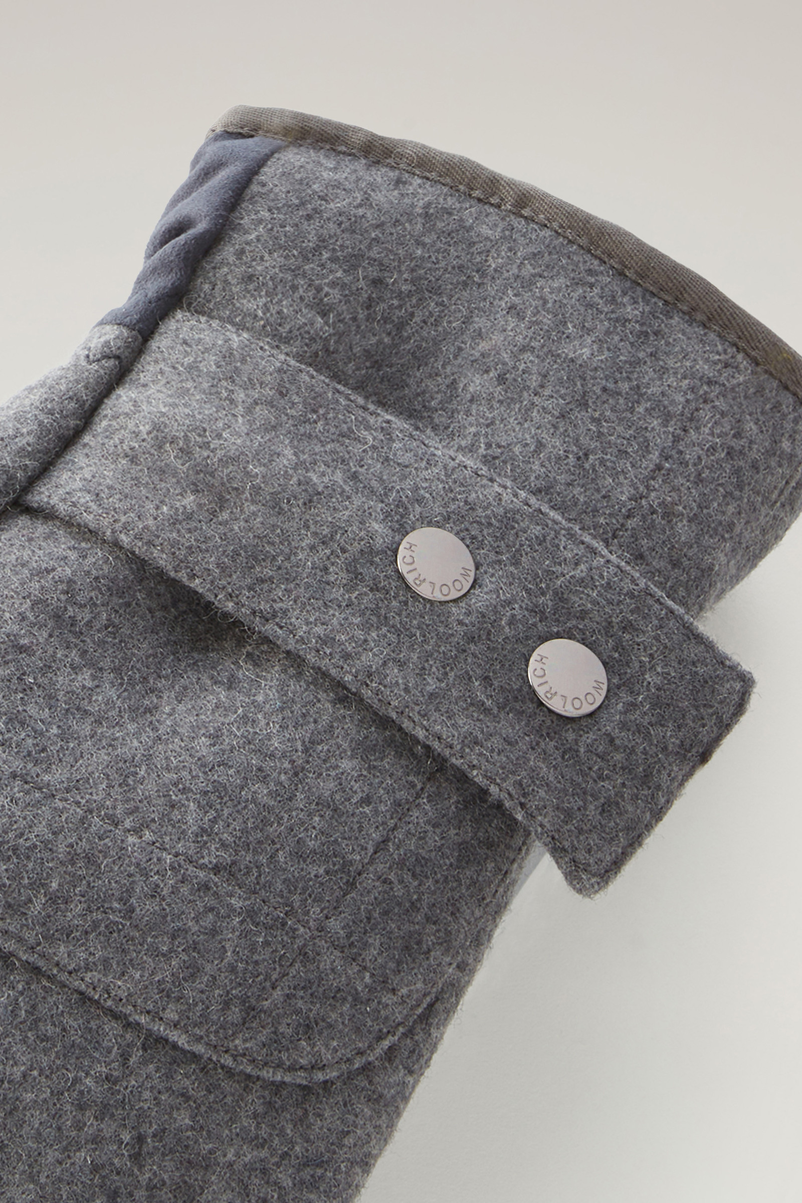 Wool Gloves with Snap Lock Strap- Elmer / Woolrich Grey photo 3 | Woolrich