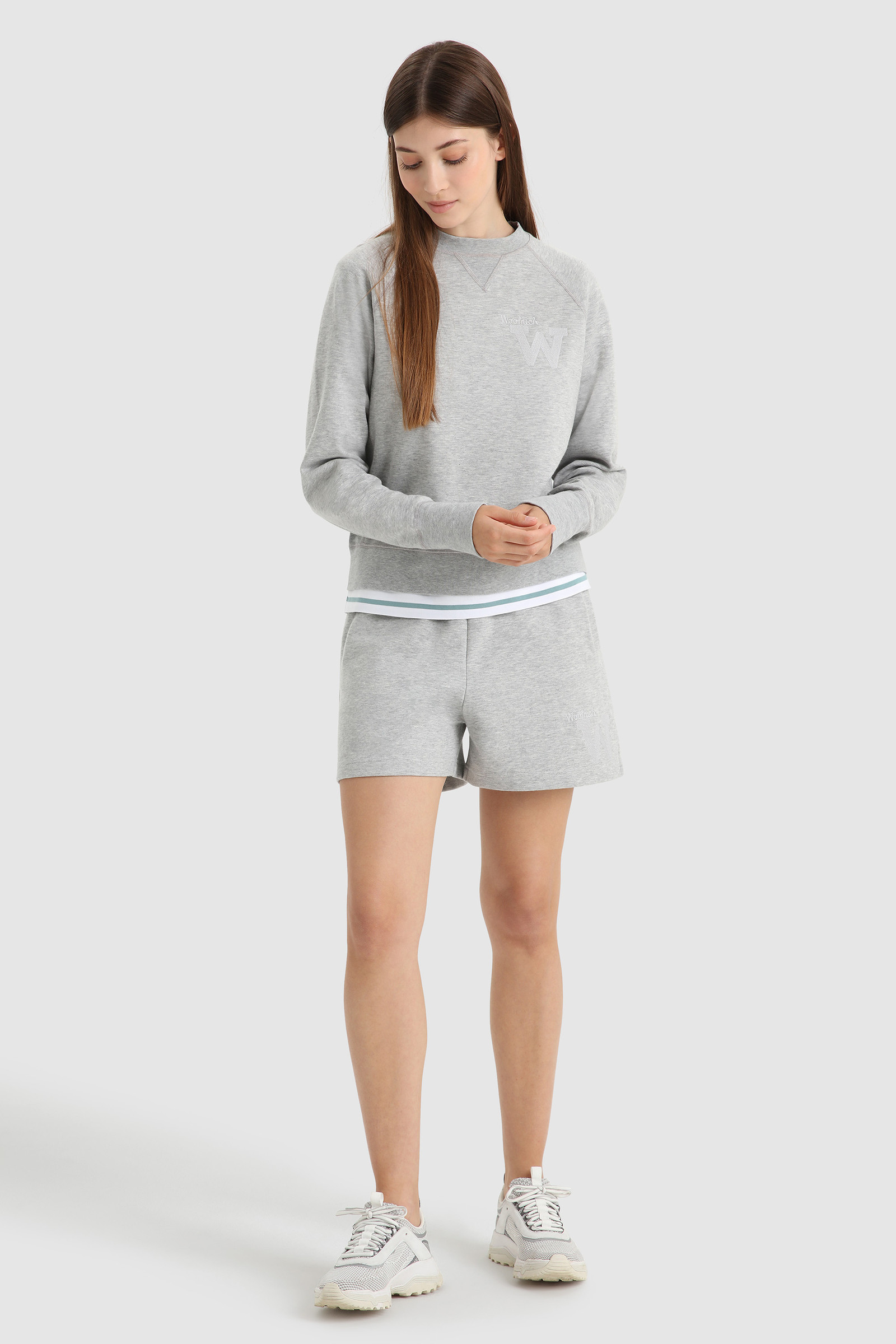 Amerikanische Shorts aus Baumwollfleece Grau photo 2 | Woolrich