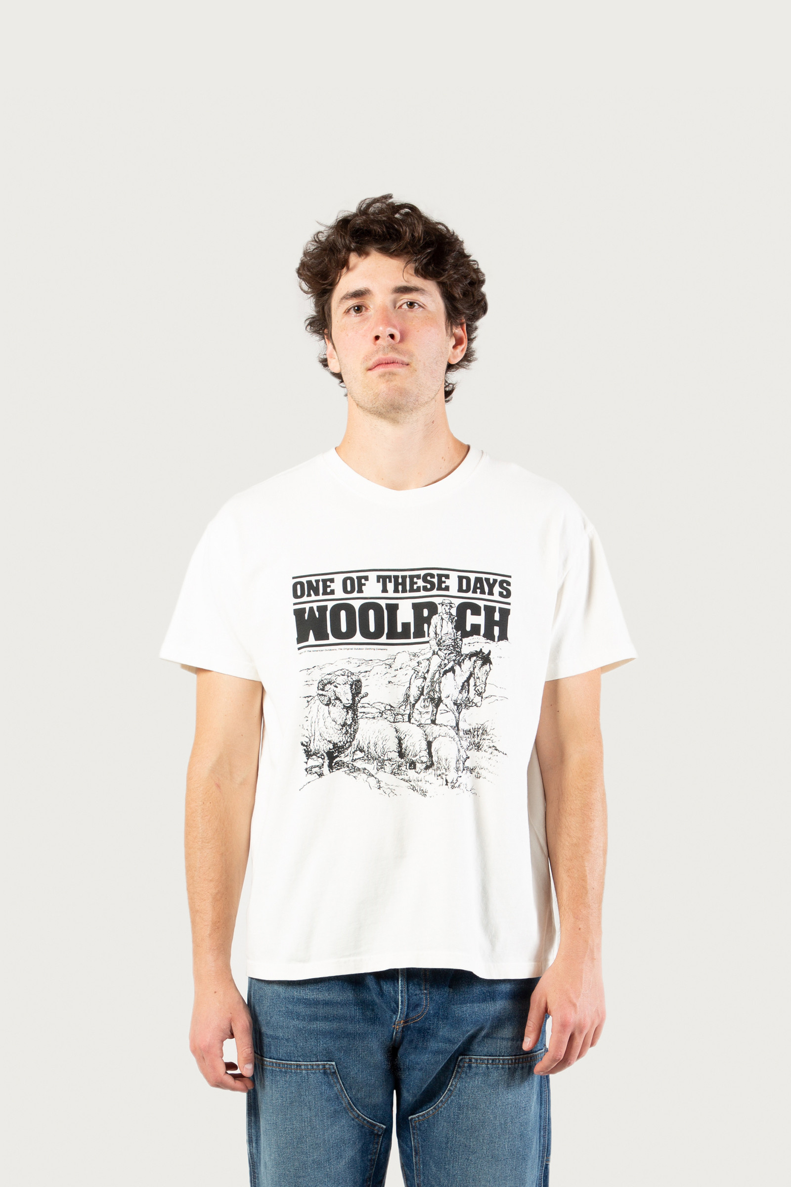 T-shirt van zuiver katoen - One Of These Days / Woolrich wit | Woolrich