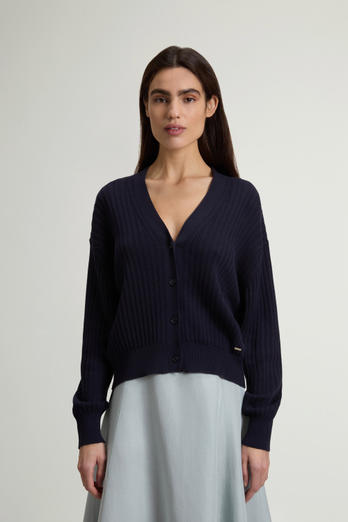 Cardigan in Pure Cotton Blue photo 1 | Woolrich
