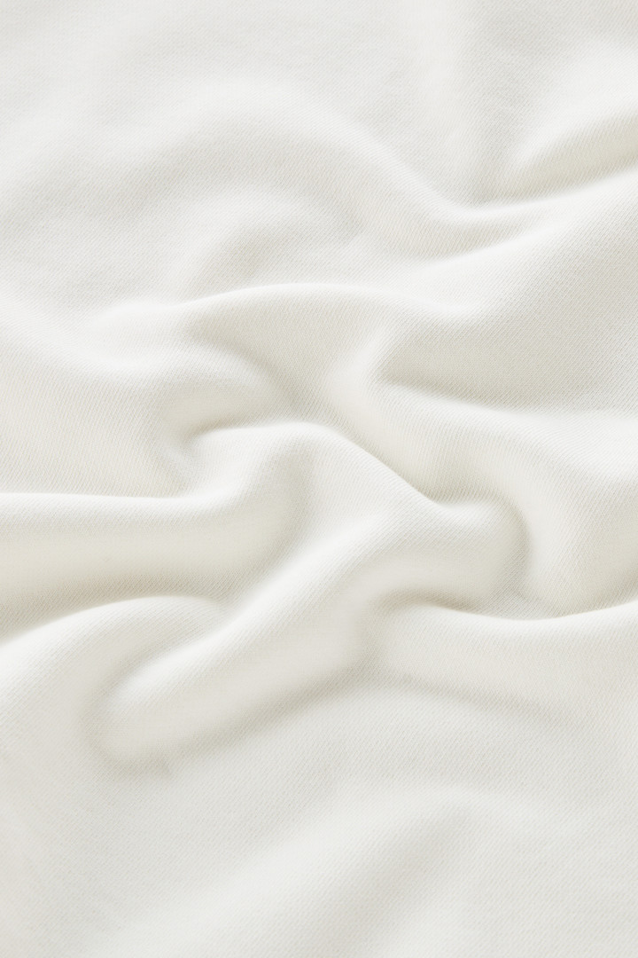 Sweatshirt mit Rundhalsausschnitt aus reiner Baumwolle mit aufgesticktem Logo Weiß photo 8 | Woolrich