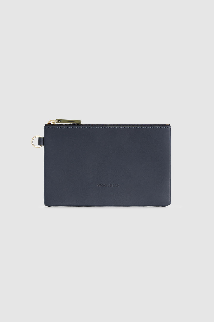 Sac fourre-tout en cuir bleu photo 7 | Woolrich