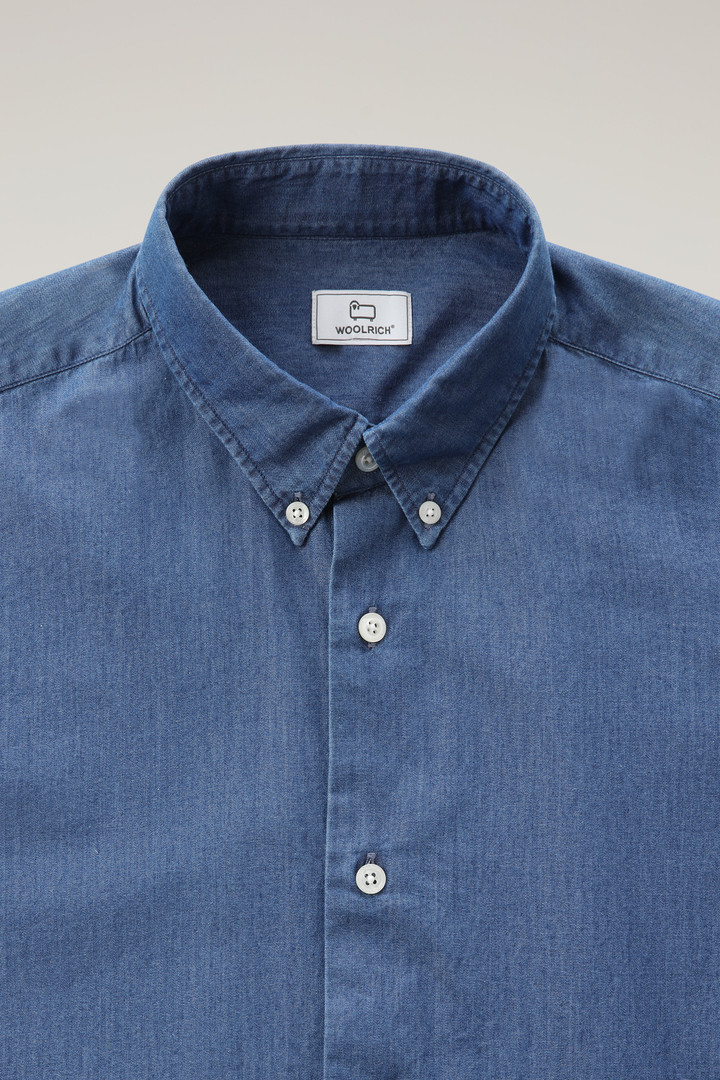 Chambray Shirt in Pure Cotton Blue photo 6 | Woolrich