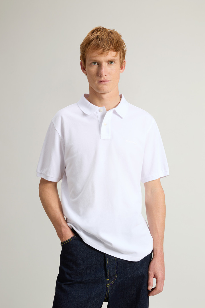 Pure Cotton Pique Polo White photo 1 | Woolrich