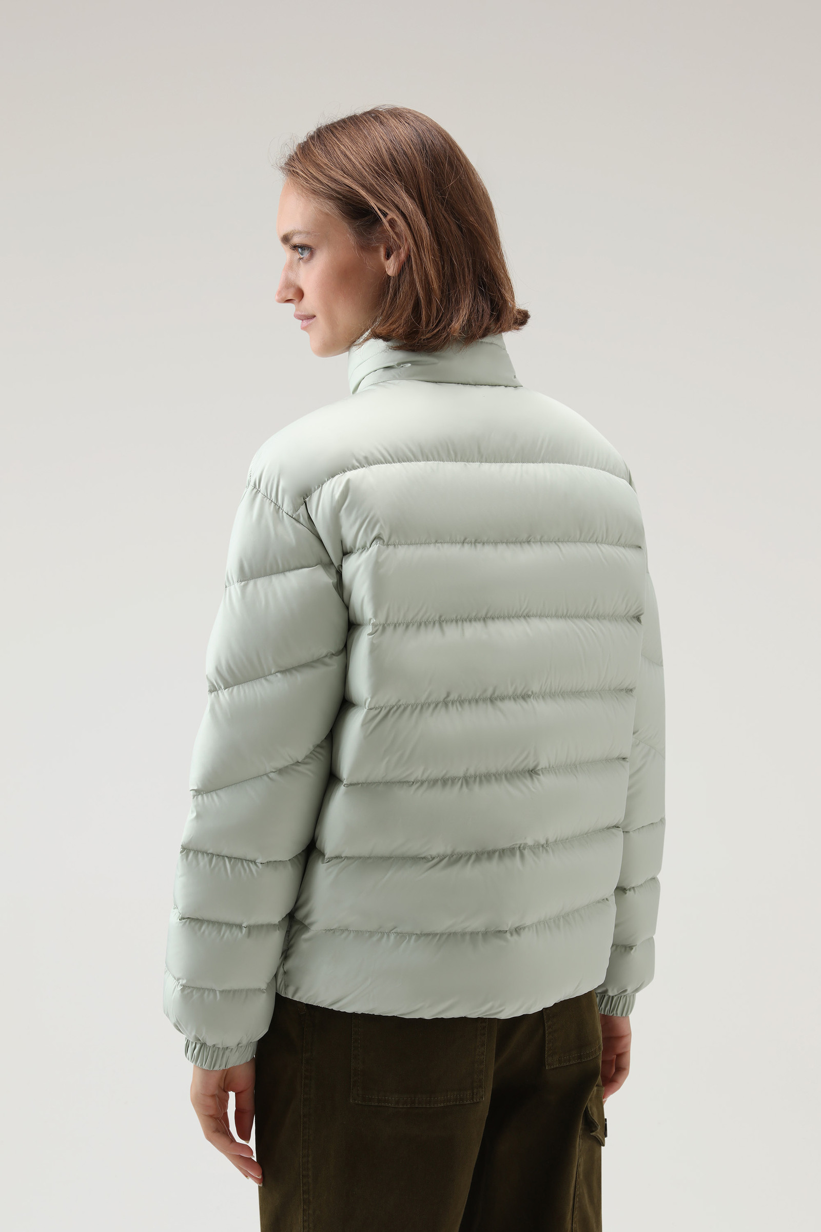 Ellis Microfiber Down Jacket Green photo 3 | Woolrich