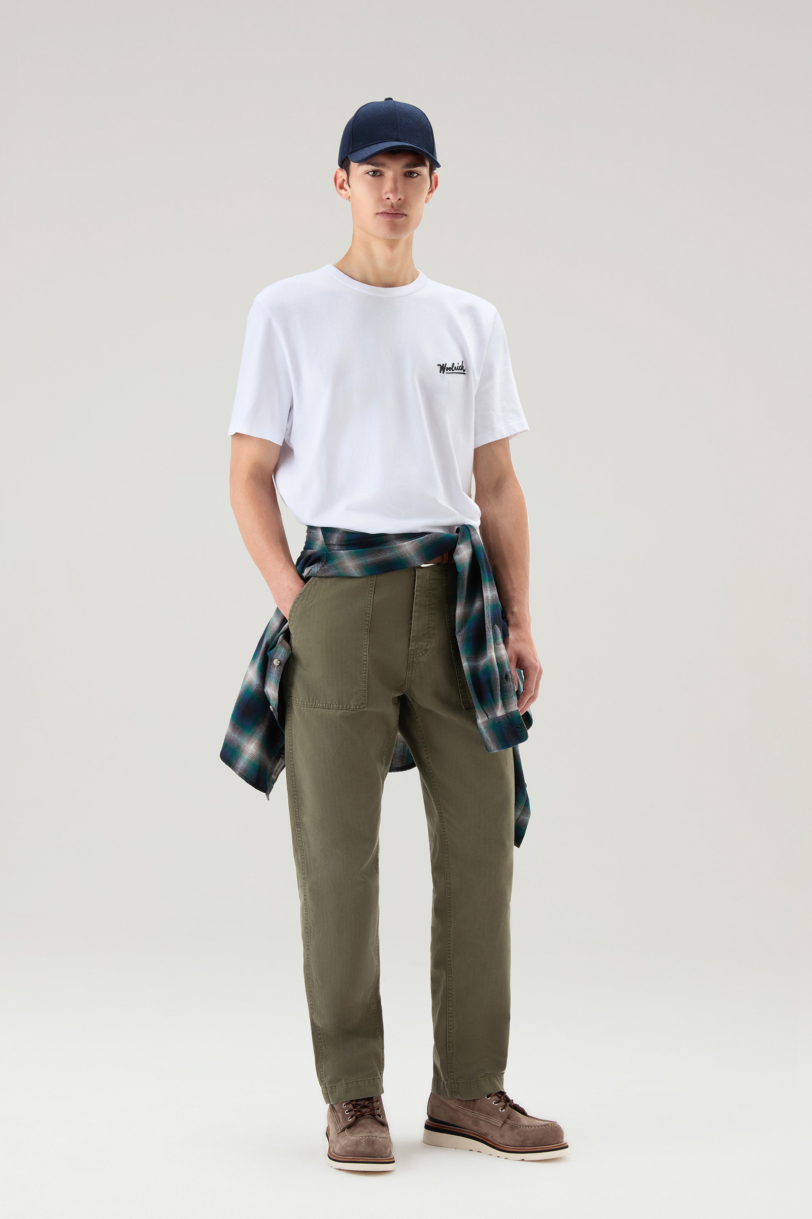 T-shirt in puro cotone con grafica Western sul retro bianco photo 2 | Woolrich