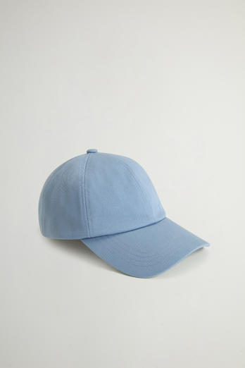 Cappellino in twill di cotone con logo ricamato Blu | Woolrich