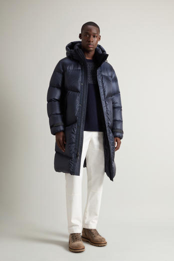 Stepp-Parka aus recyceltem Pertex Quantum Nylon Blau | Woolrich