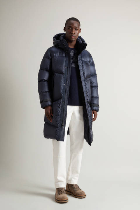 Quilted Parka in Recycled Pertex Quantum Nylon Blue | Woolrich