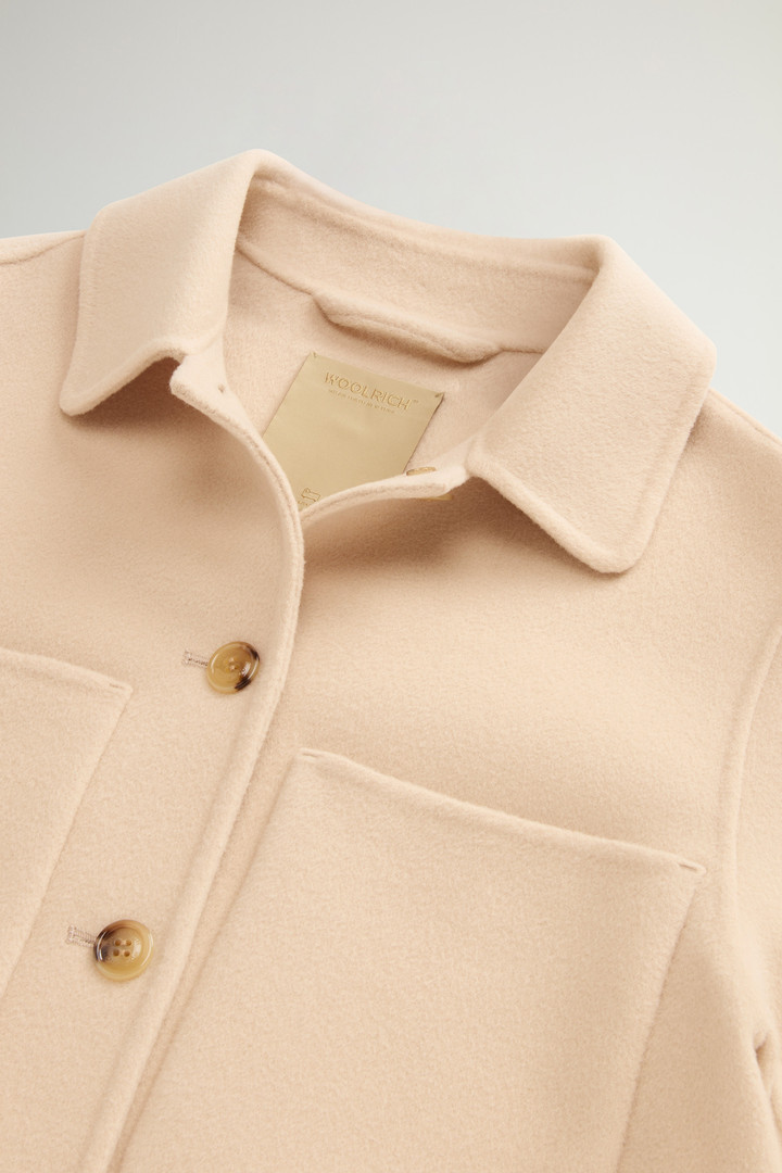 Overshirt in Pure Virgin Wool with Patch Pockets Beige photo 6 | Woolrich