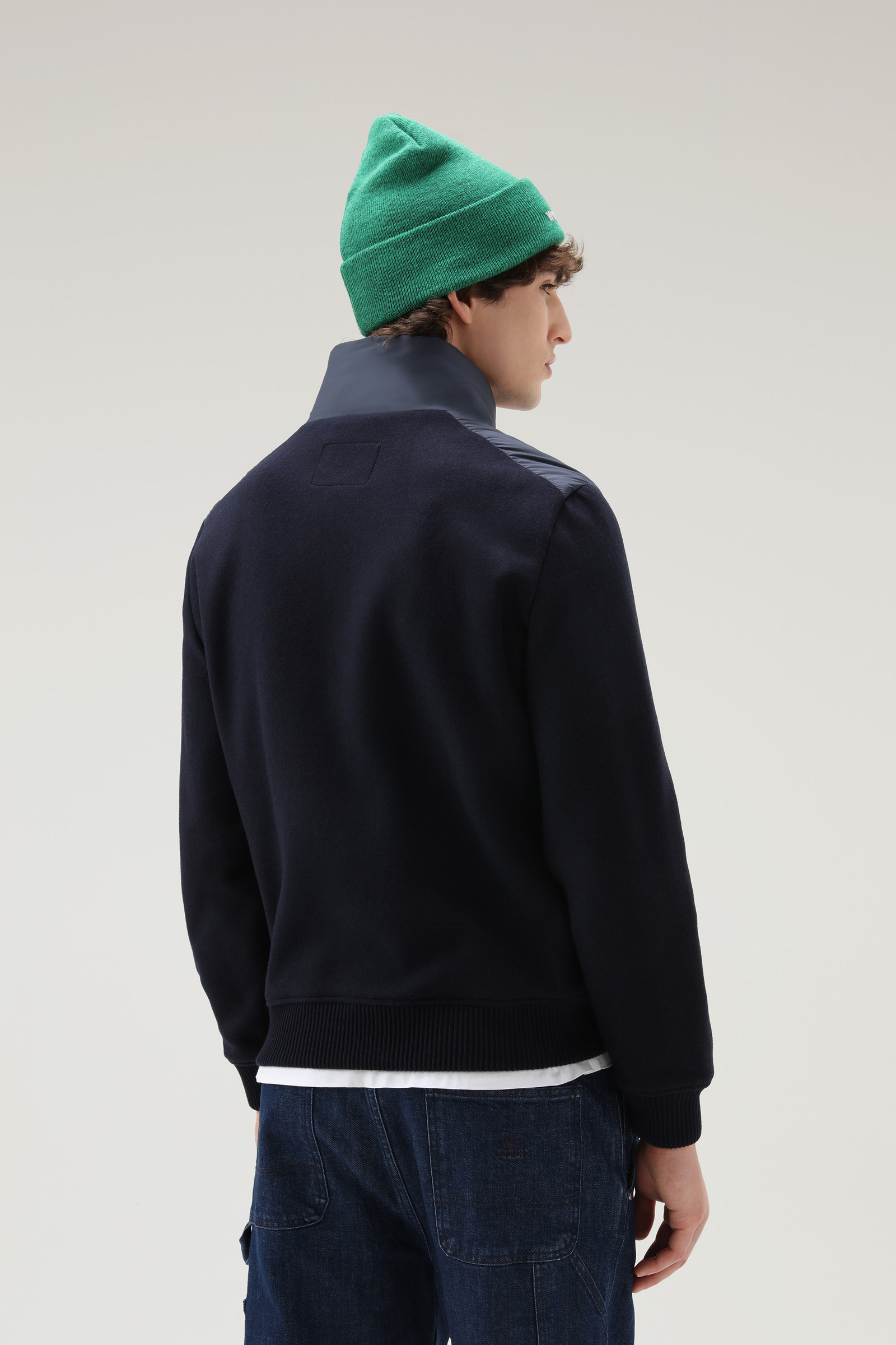 Giacca ibrida in misto lana blu photo 3 | Woolrich