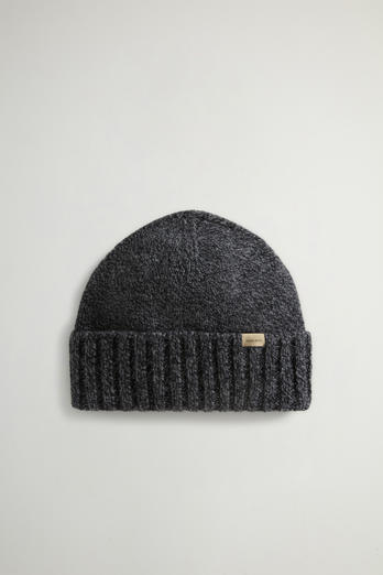 Pure Wool Mouliné Beanie Black | Woolrich