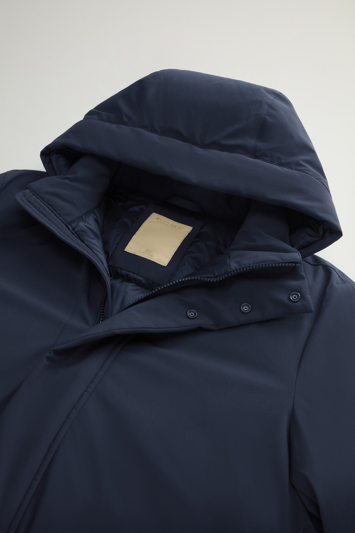 Stretch Nylon Jacket with Padding and Removable Hood Blue photo 6 | Woolrich