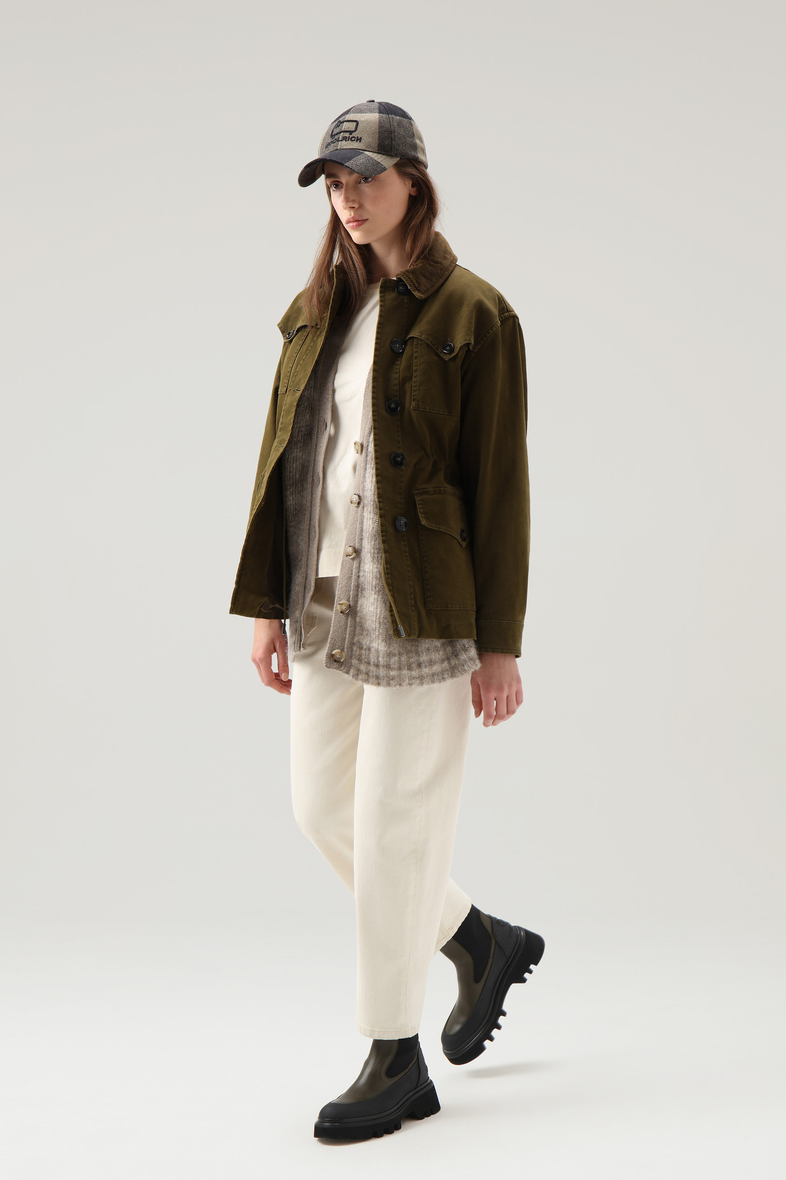 Cotton Twill Overshirt Green photo 2 | Woolrich