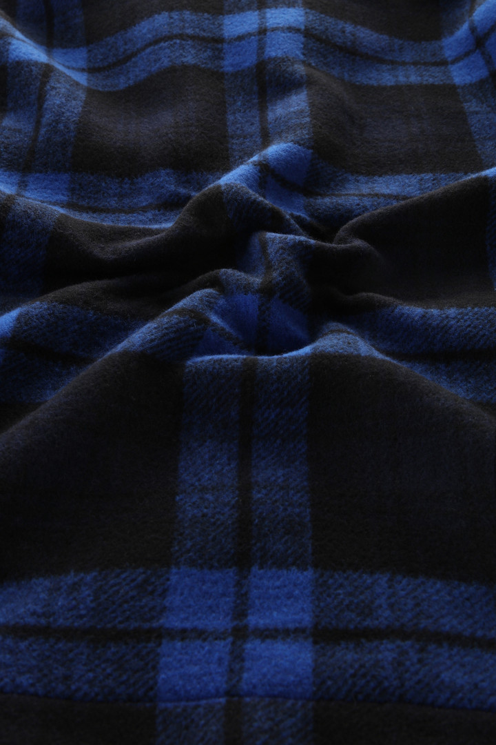 Wool Blend Zip-front Timber Plaid Flannel Overshirt Blue photo 6 | Woolrich