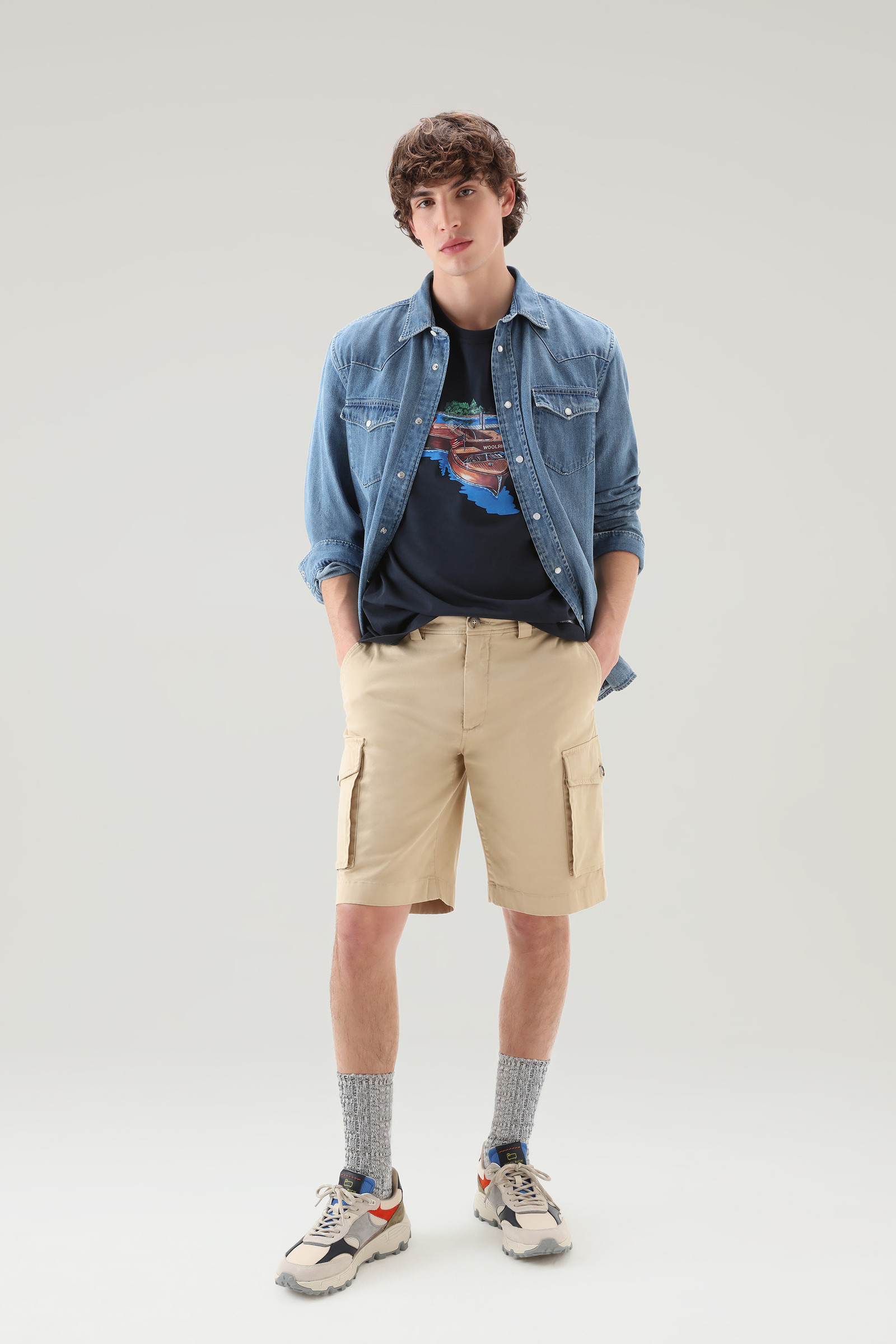 T-shirt Zavikon in puro cotone blu photo 2 | Woolrich