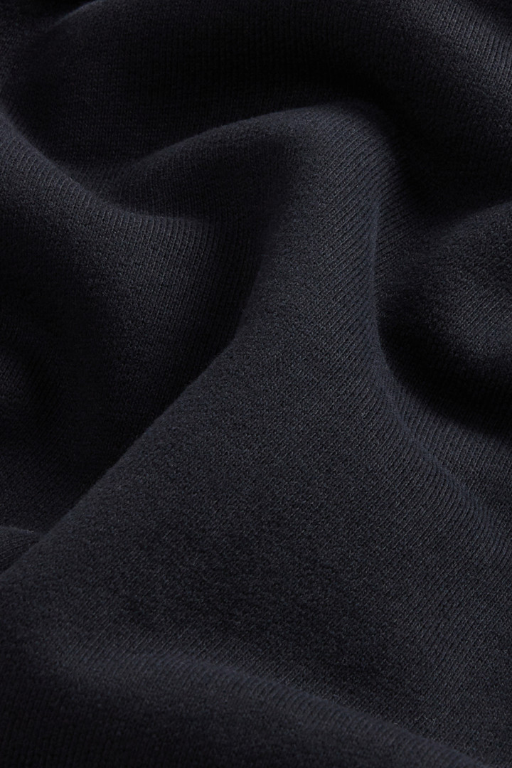 Crewneck Sweatshirt in Pure Cotton with Embroidered Logo Black photo 2 | Woolrich