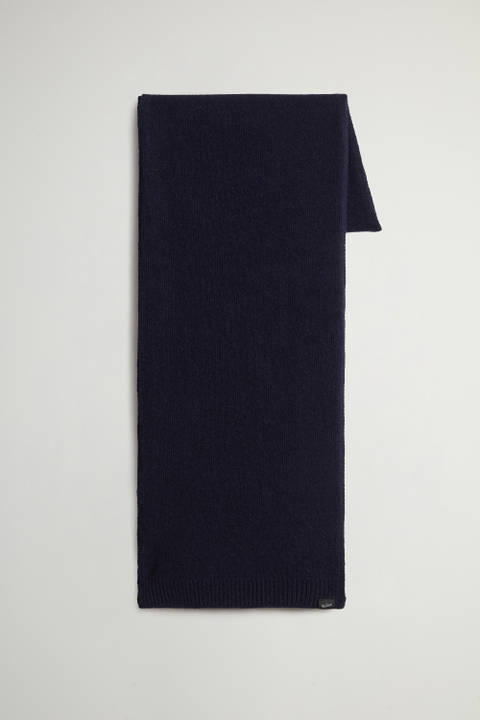 Écharpe en laine vierge Mérinos mélangée Bleu | Woolrich