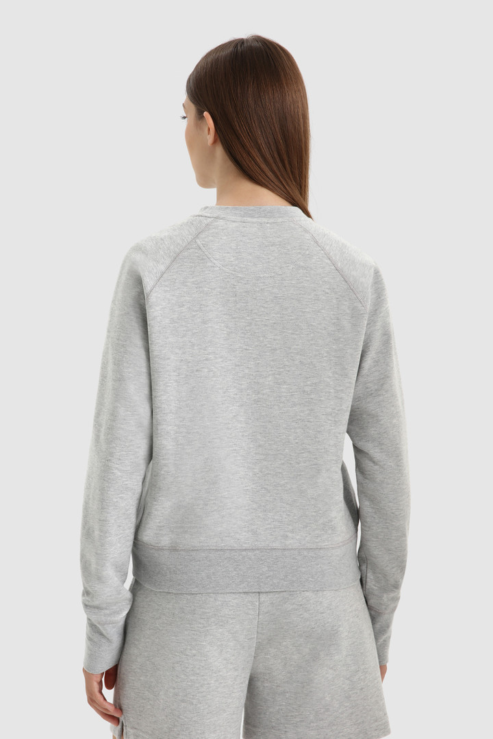 Sweat American à col ras du cou avec logo brodé grey photo 3 | Woolrich