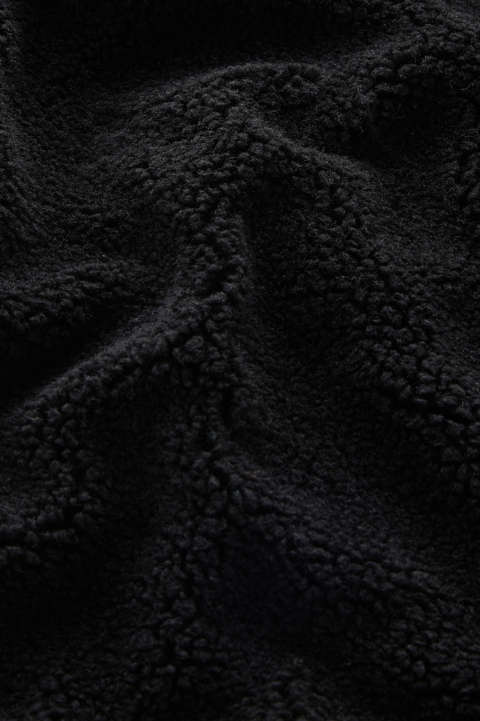 Kapuzenpullover aus Sherpa und Nylon mit durchgehendem Reißverschluss schwarz photo 10 | Woolrich