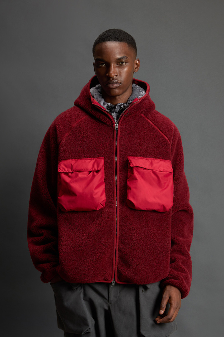Felpa ibrida full-zip con cappuccio Rosso photo 2 | Woolrich