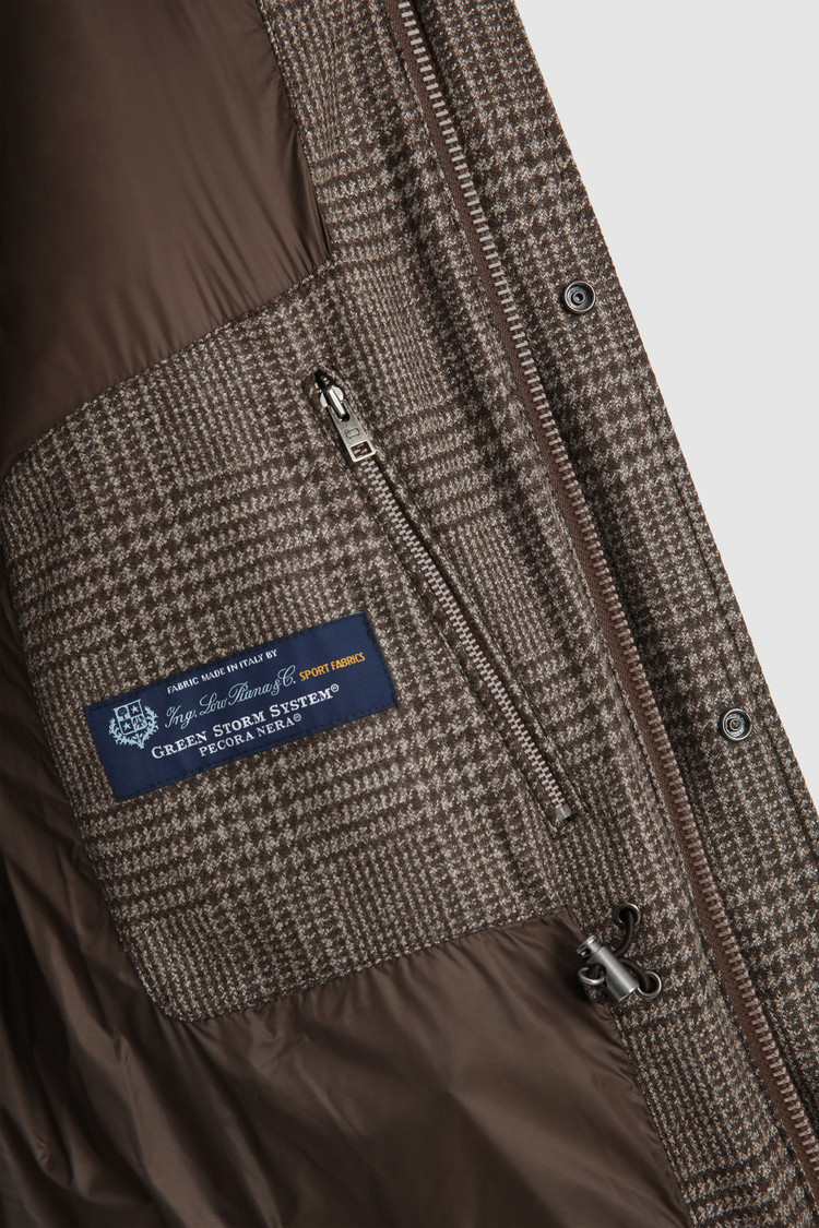 Luxury Polar Parka en laine écologique italienne confectionné avec un tissu Loro Piana