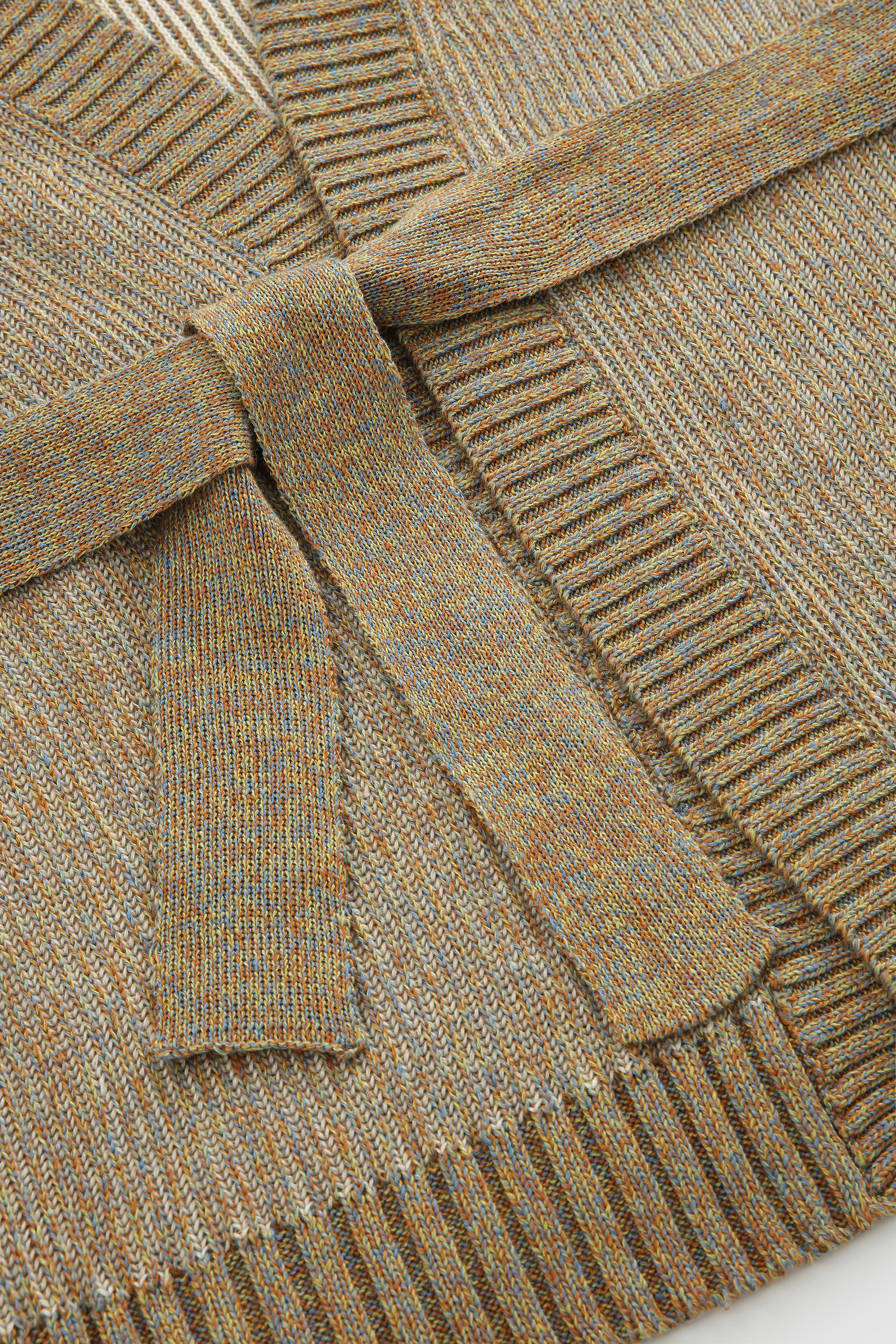 Cardigan en coton et lin avec détails contrastés beige photo 6 | Woolrich