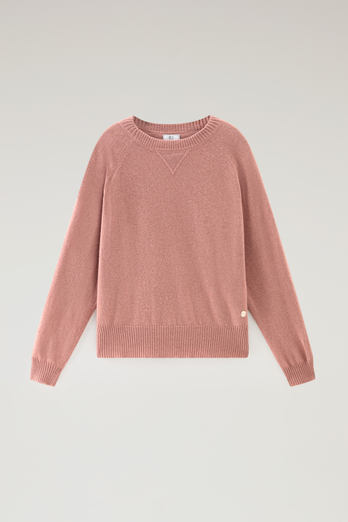 Crewneck Sweater in Wool Blend Pink | Woolrich