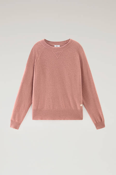 Crewneck Sweater in Wool Blend Pink photo 2 | Woolrich