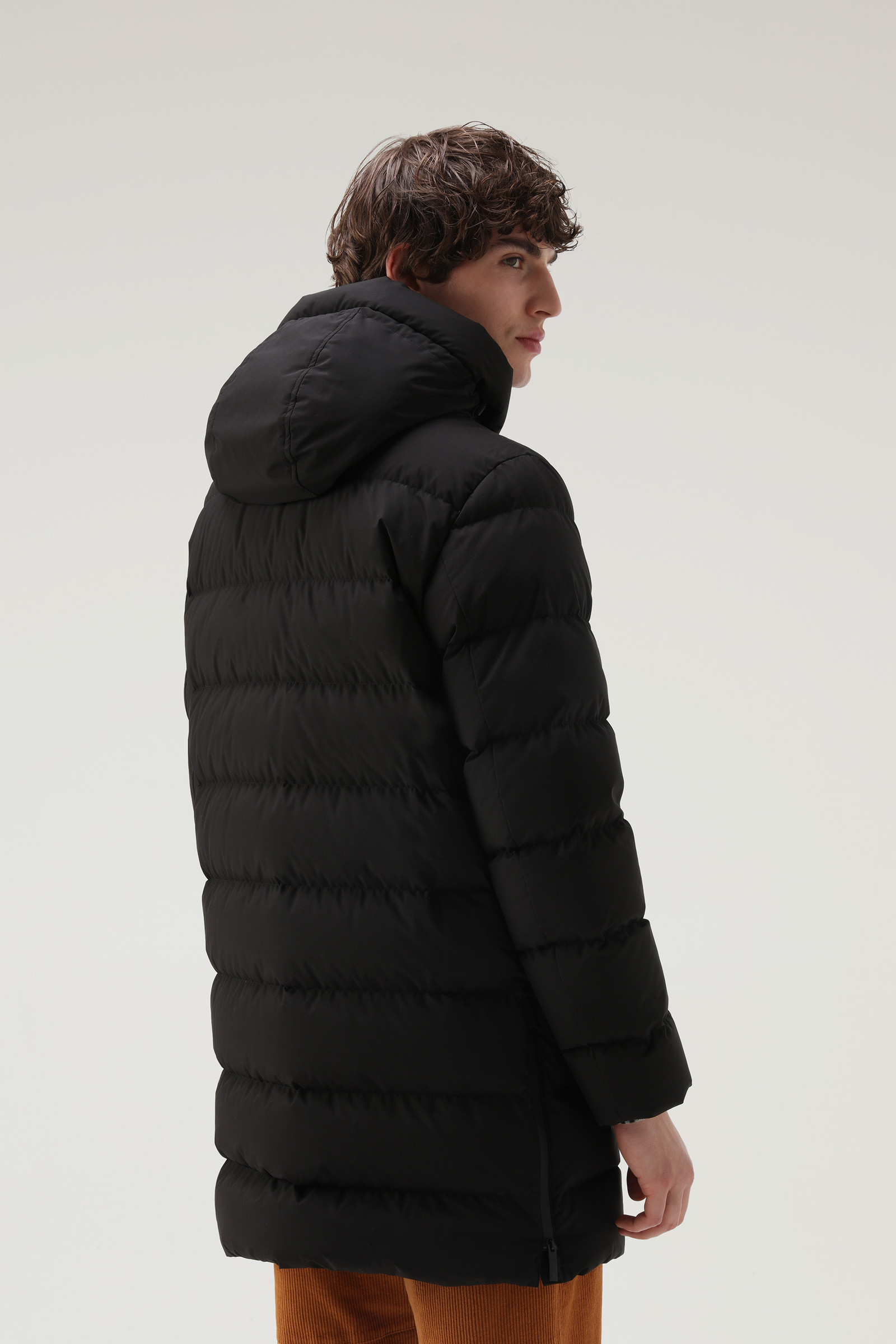 Quilted Long Jacket in GORE-TEX Infinium - Men - Black
