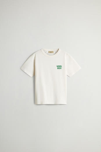 T-shirt da bambino in puro cotone Bianco | Woolrich