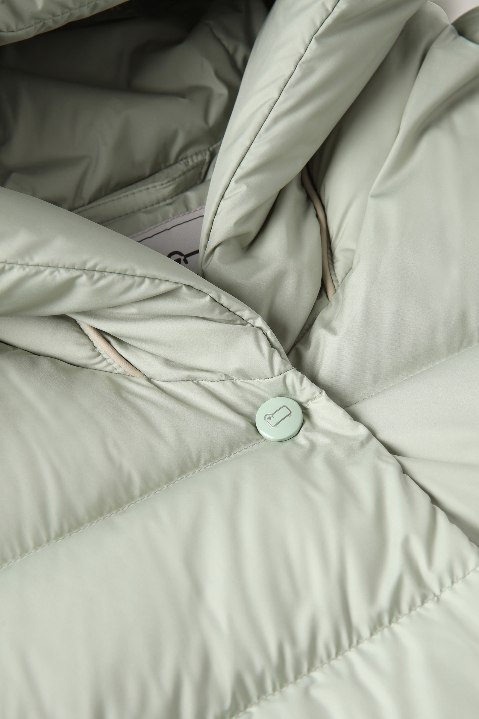 Ellis Long Microfiber Down Jacket Green photo 6 | Woolrich