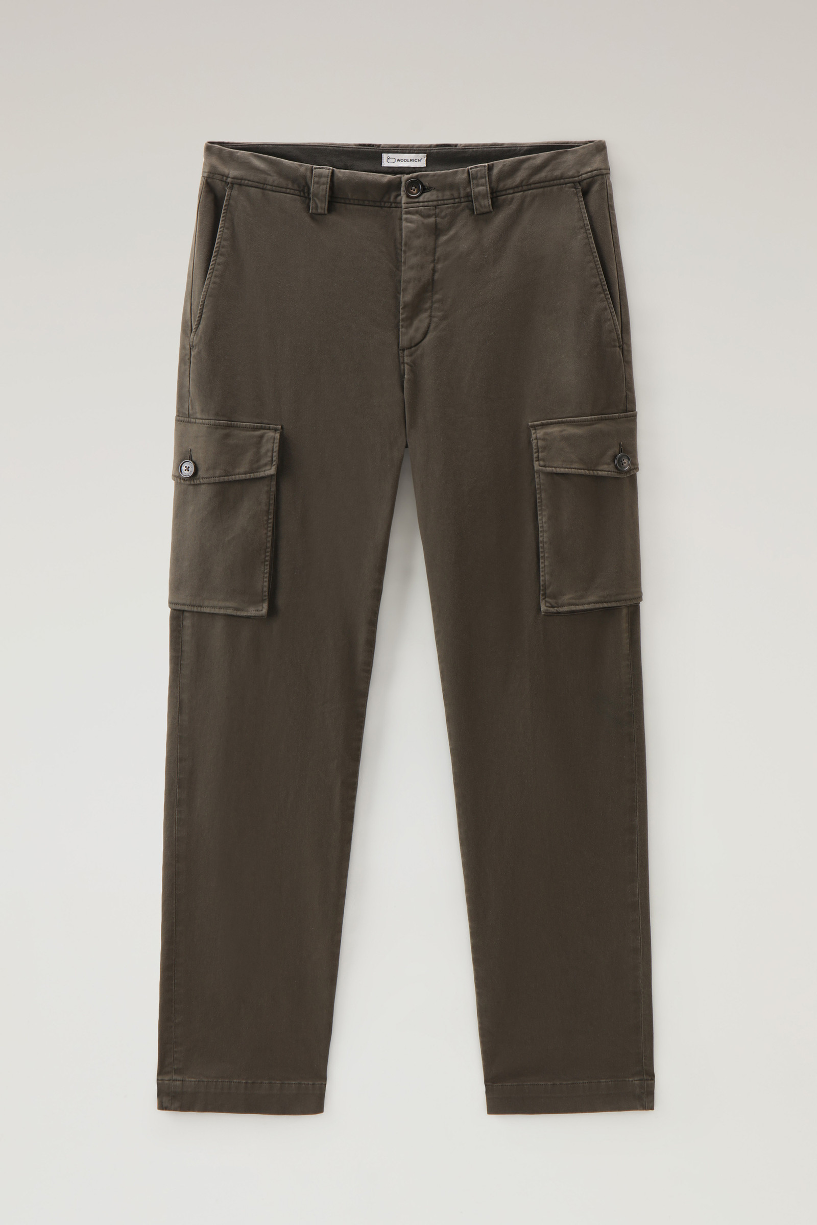 Men's Garment-Dyed Stretch Cotton Cargo Pants Green | Woolrich USA