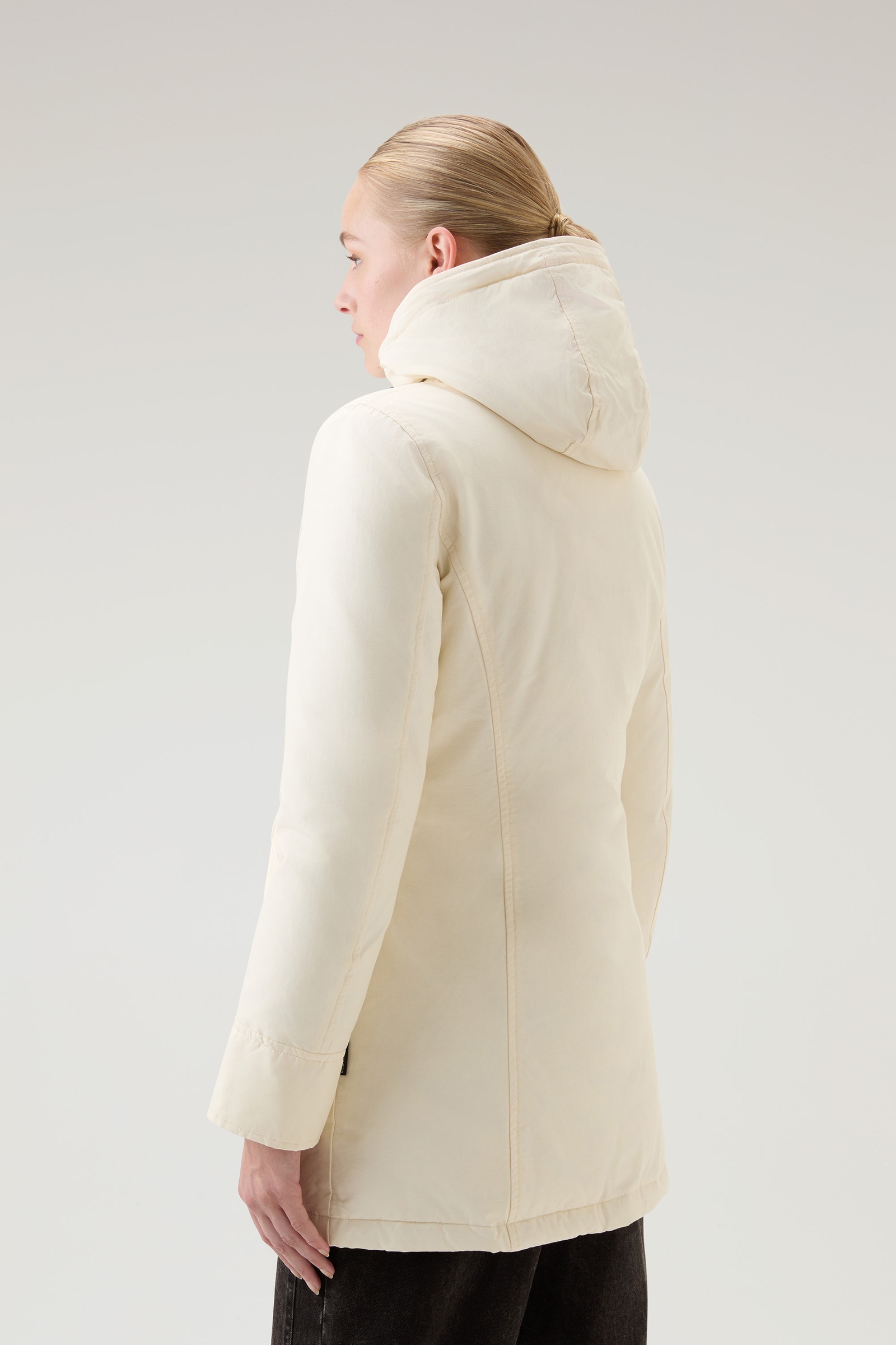 Arctic Parka in Ramar Cloth with Detachable Fur Trim White photo 4 | Woolrich