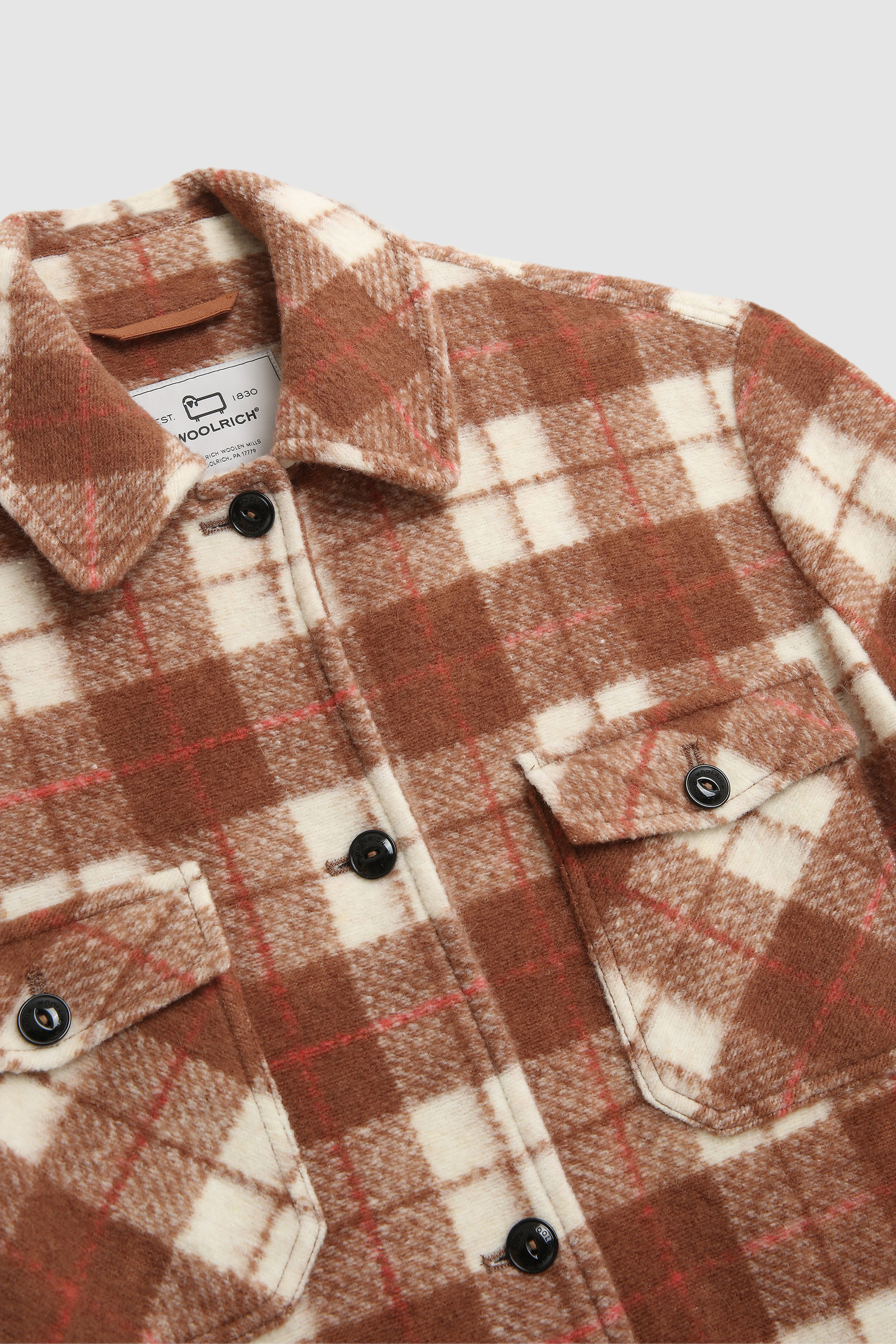 Gentry Long Overshirt with Belt Brown photo 8 | Woolrich