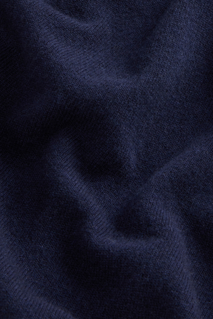 Pure Wool Turtleneck Sweater with Two-Way Zipper Blue photo 6 | Woolrich