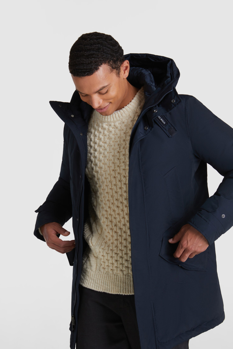 Polar Parka mit hohem Kragen, Kojote Pelz