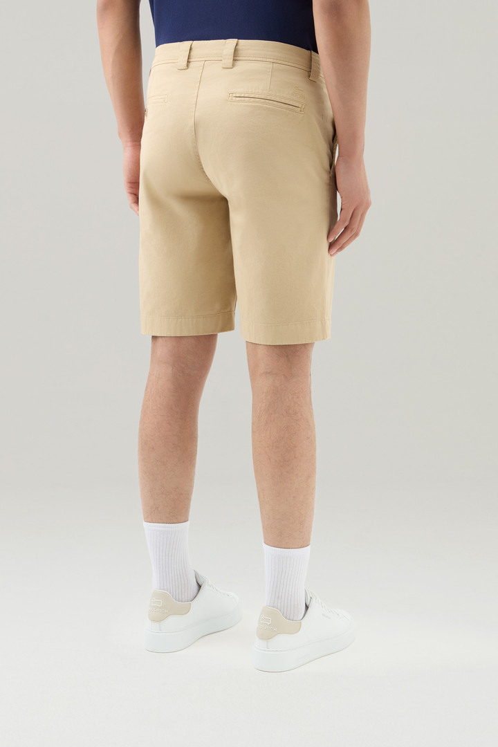 Garment-Dyed Chino Shorts in Stretch Cotton Beige photo 3 | Woolrich