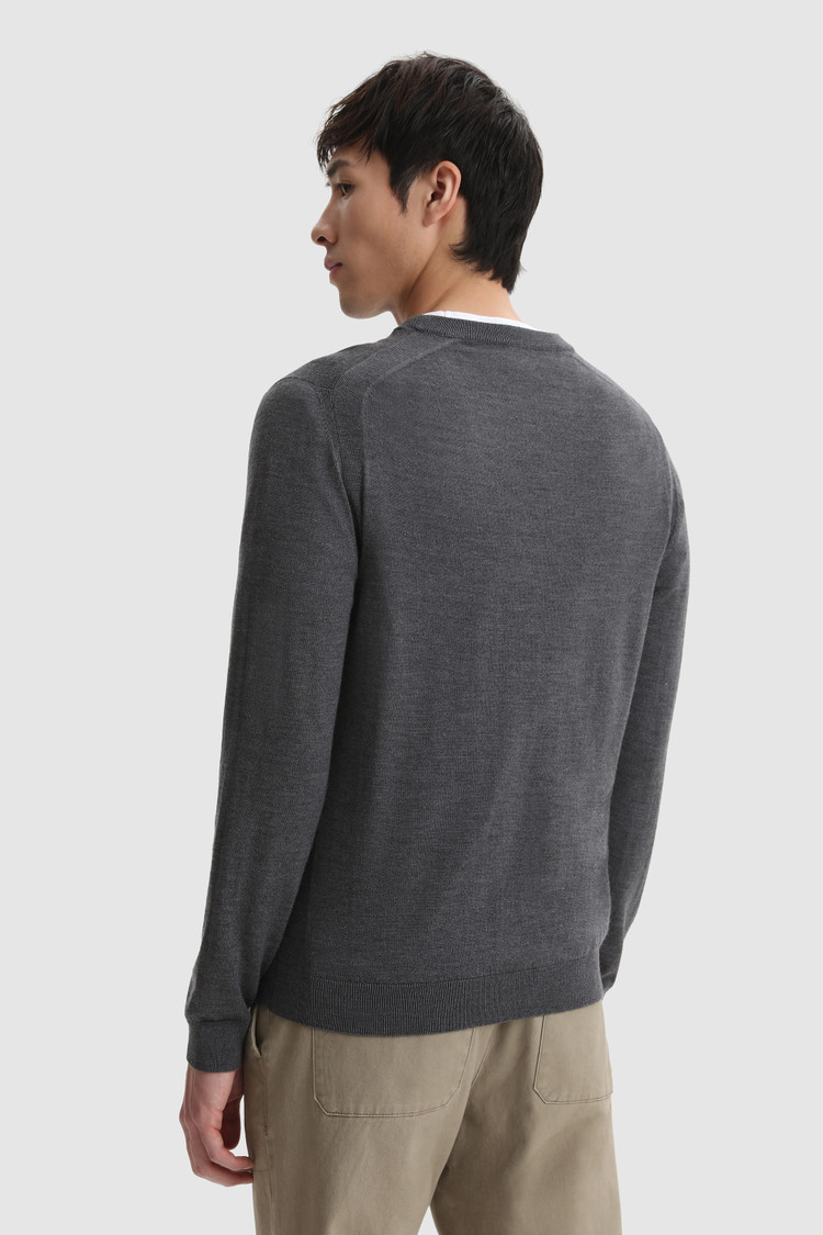 Crewneck Sweater in extra fine merino wool