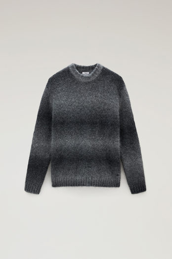 Crewneck Sweater in Alpaca Blend with Dégradé Effect Gray | Woolrich