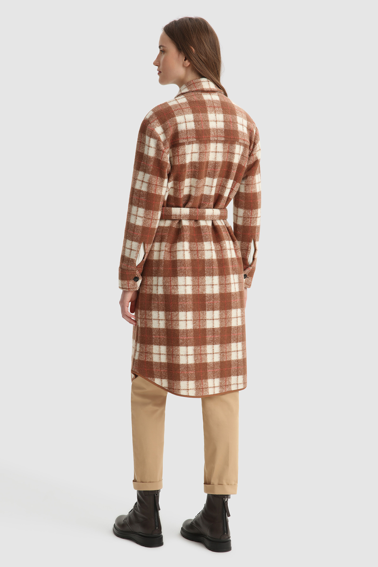 Gentry Long Overshirt with Belt Brown photo 4 | Woolrich