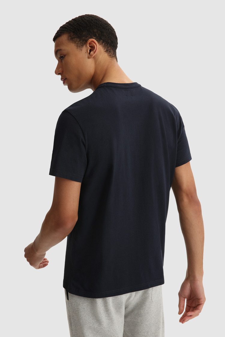 Katoenen T-shirt met macro logo