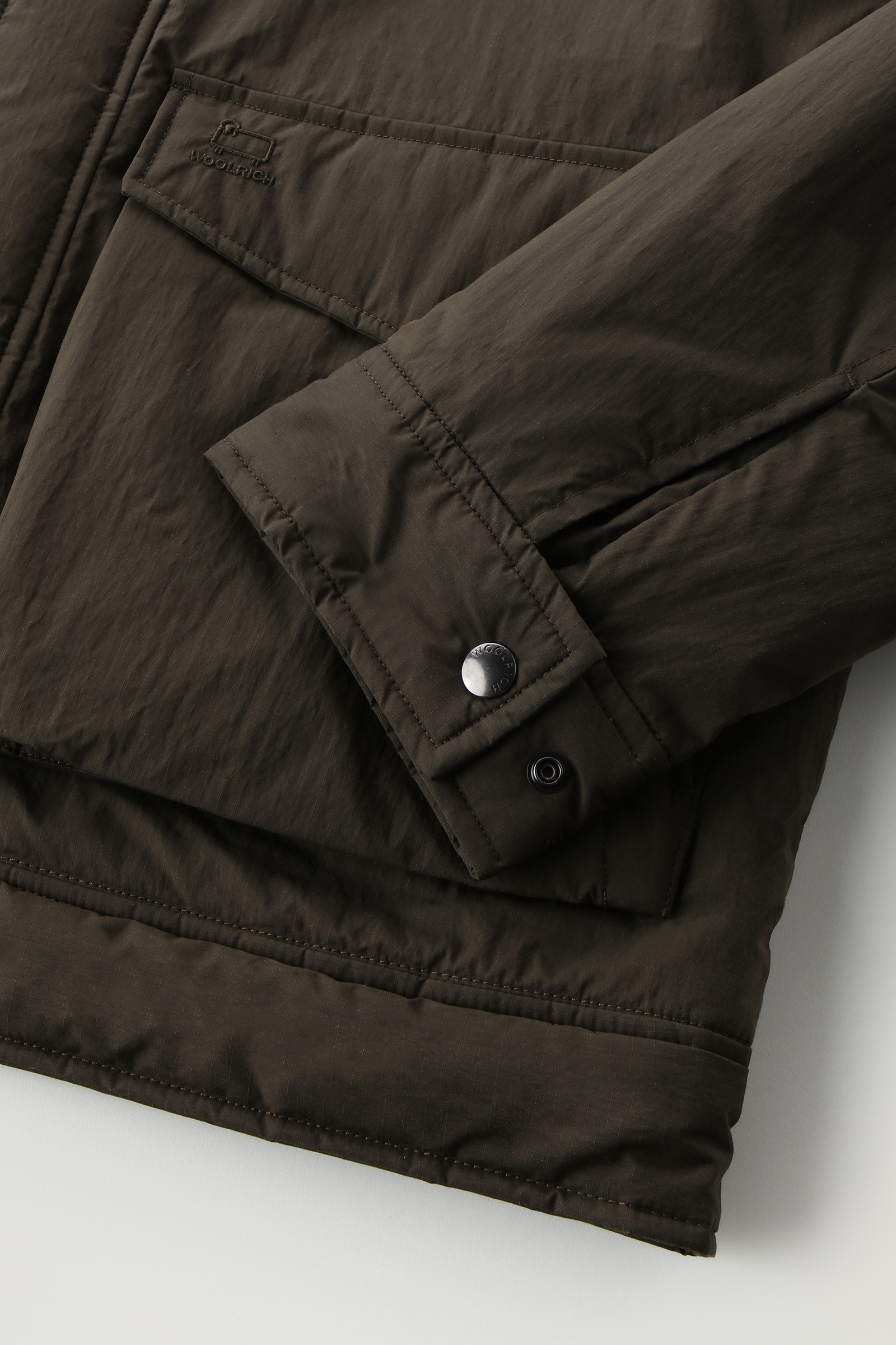 Ripstop Trucker Jacket with Sherpa Wool Lining Green photo 7 | Woolrich