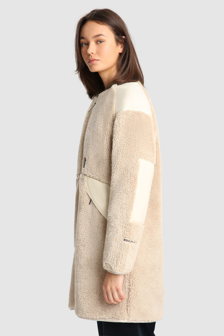 Terra pile fleece long jacket