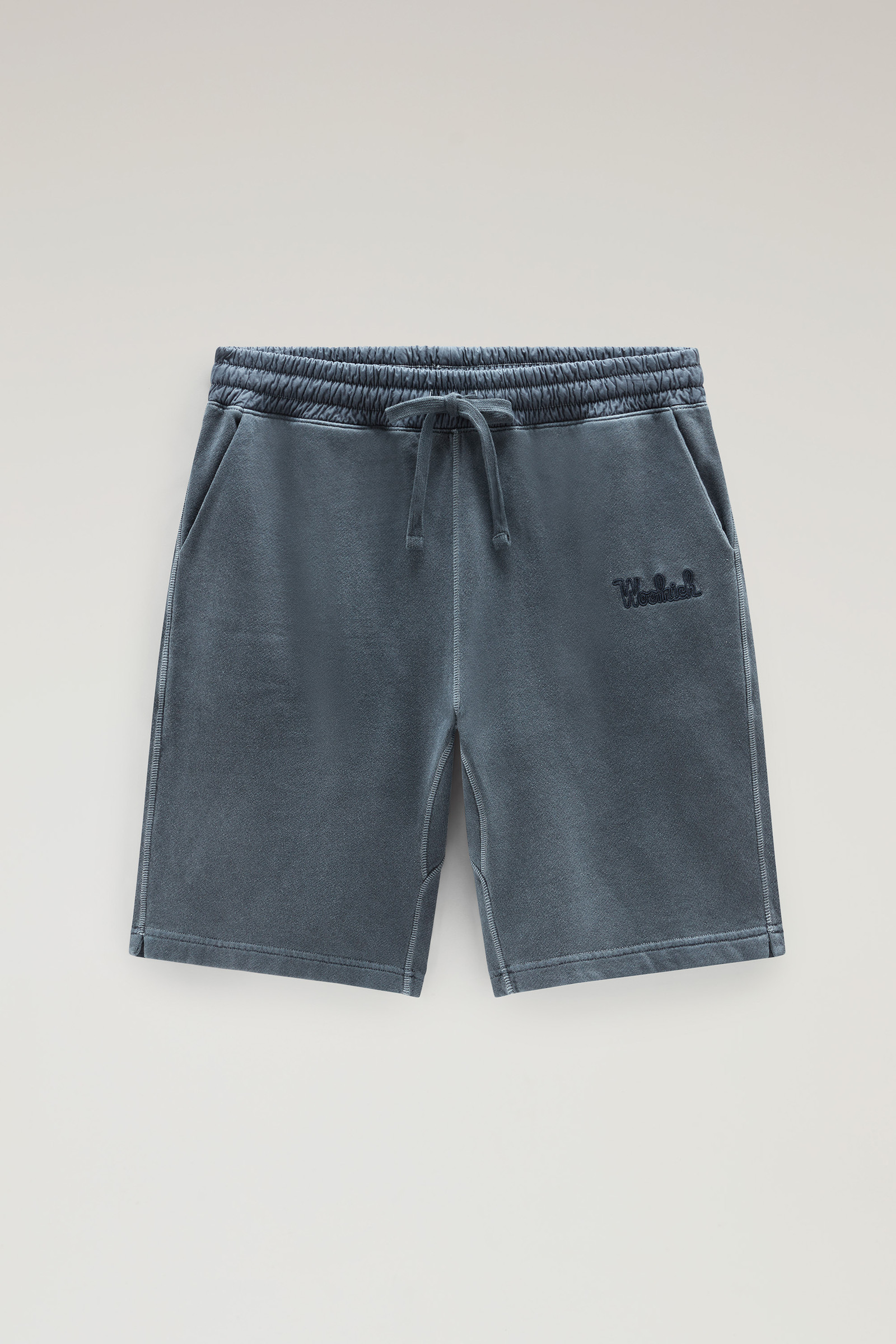 Short en coton teint en pièce bleu photo 4 | Woolrich