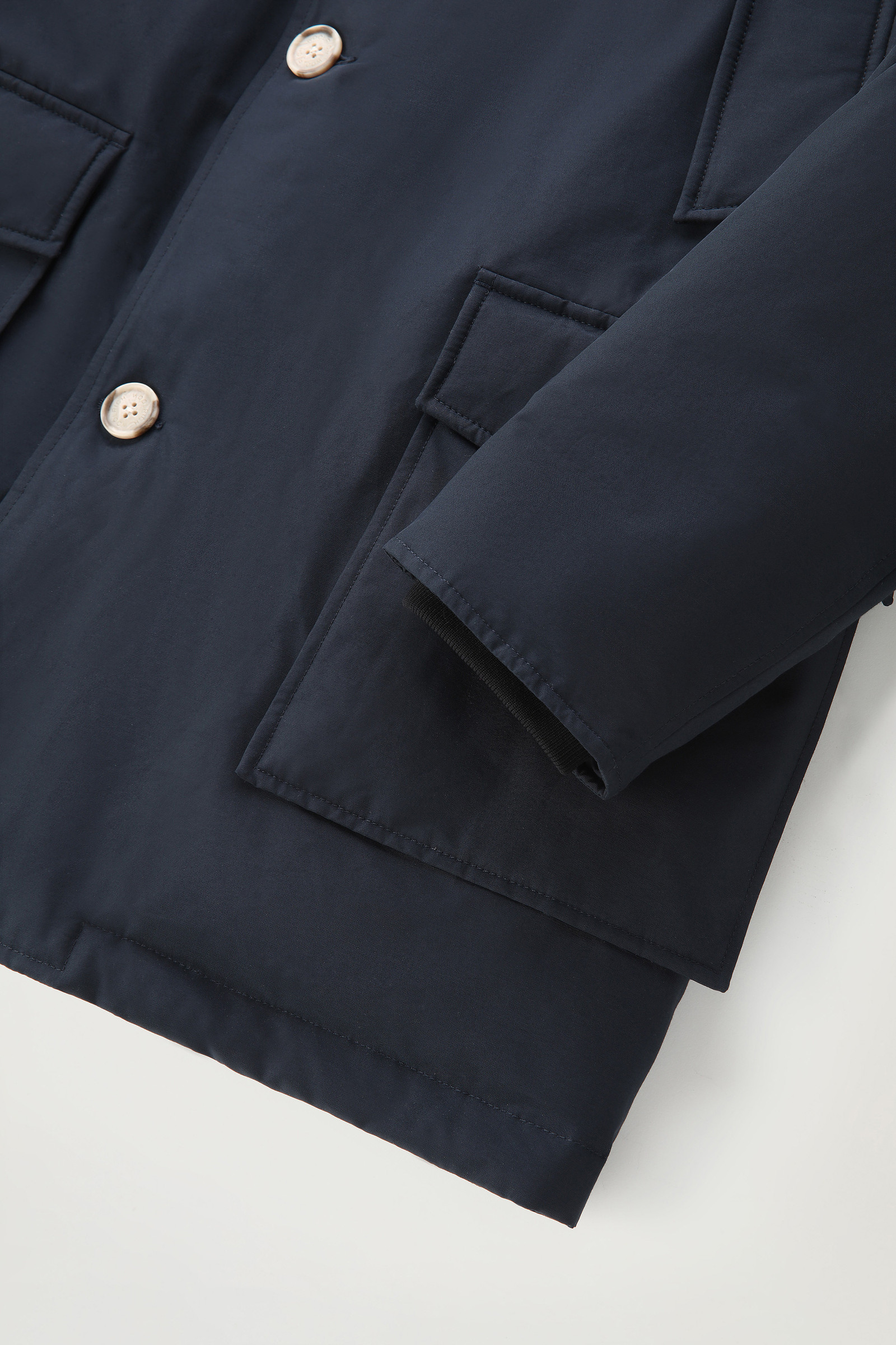 Arctic Parka in Ramar Cloth with Detachable Fur Trim Blue photo 8 | Woolrich