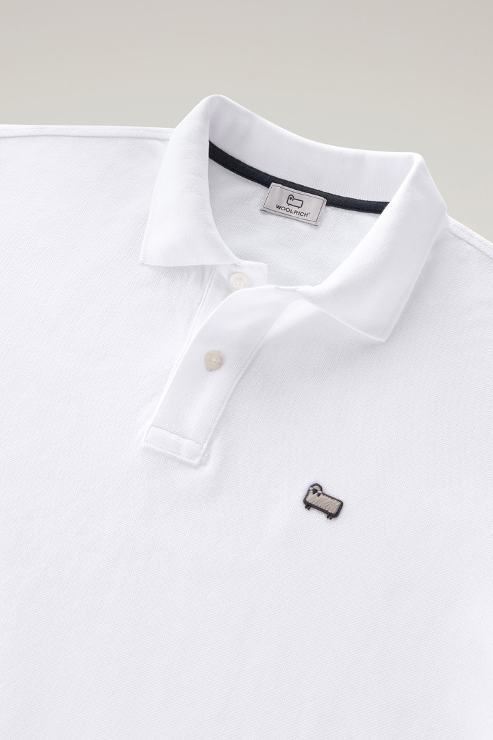 Polo-Shirt aus Piqué aus reiner Baumwolle Weiß photo 6 | Woolrich