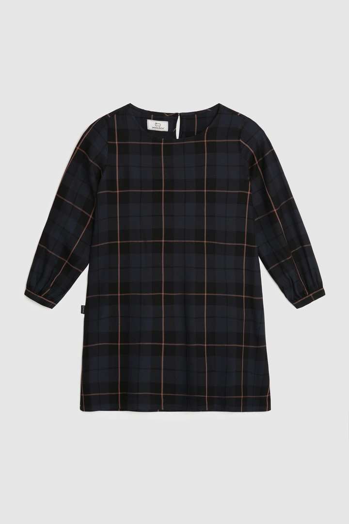 Vestito da bambina in twill con motivo Check