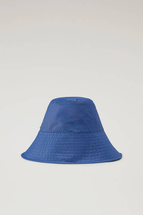 Bucket Hat aus Materialmix aus Baumwolle und Nylon Blau | Woolrich