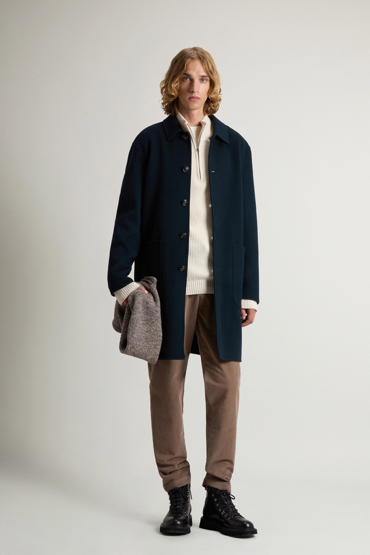 Coat in Pure Virgin Wool Blue photo 2 | Woolrich